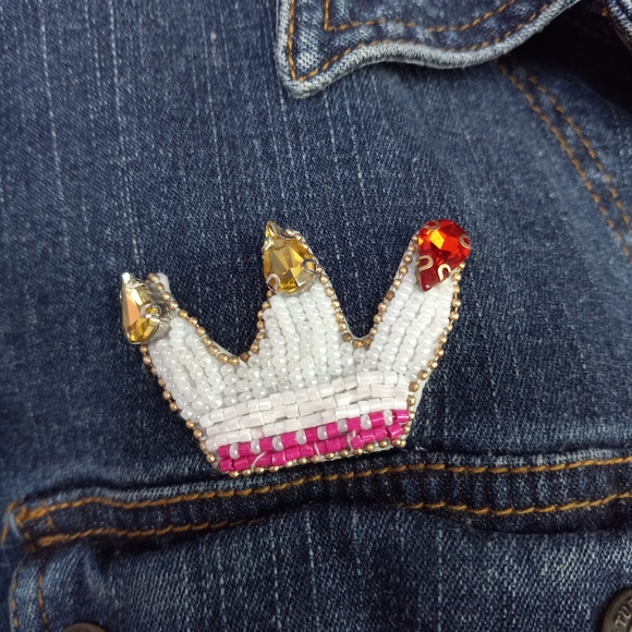 Custom PLAYBOY late 90s/early y2k belted denim jacket w all the trimmings!  Rdy! - Picture 7 of 8